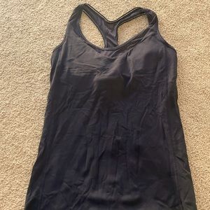 Lululemon Black Tank with Built in Bra Size 8
